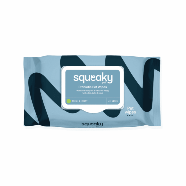 SQUEAKY PET PROBIOTIC PET WIPES FRESH & ZESTY 60 WIPES