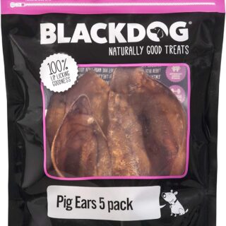 Black Dog Pigs Ears 5 Pack