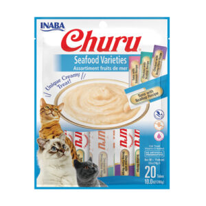 Inaba Churu Puree Cat Treats - Seafood Variety 20 Pack