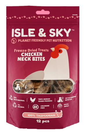 ISLE & SKY CHICKEN NECK BITES SMALL 12PCS