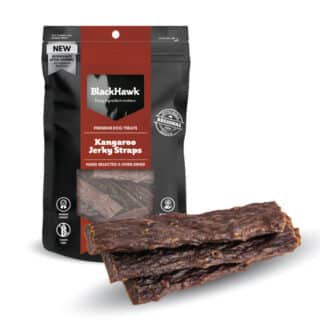 Black Hawk Kangaroo Jerky Strap Treats 100g